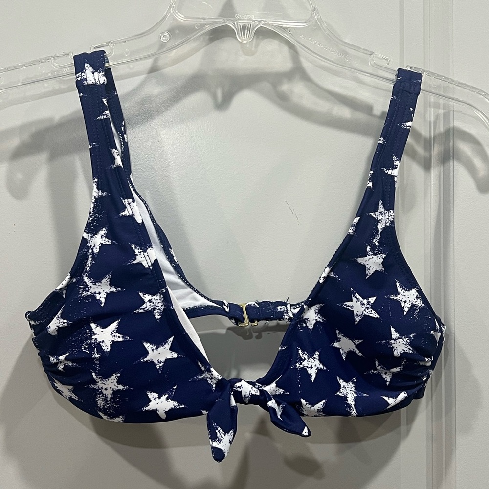 American Flag Pattern Bikini Top